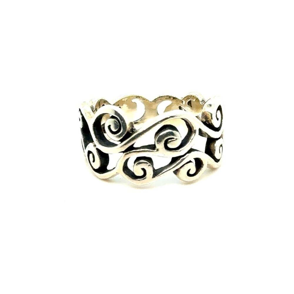Silver 925 Scroll Ring - image 1